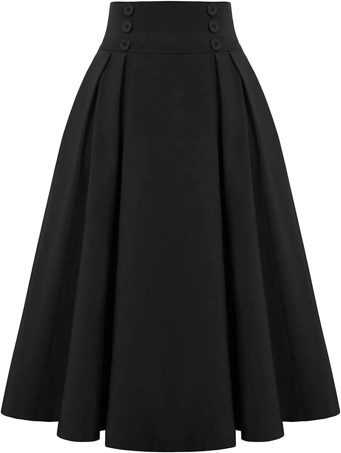 FZYLQY Skirts for Women, 2025 Trendy Casual Pleated Skirts Summer Elastic High Waist Skirt Plus Size Midi Length Work Skirts