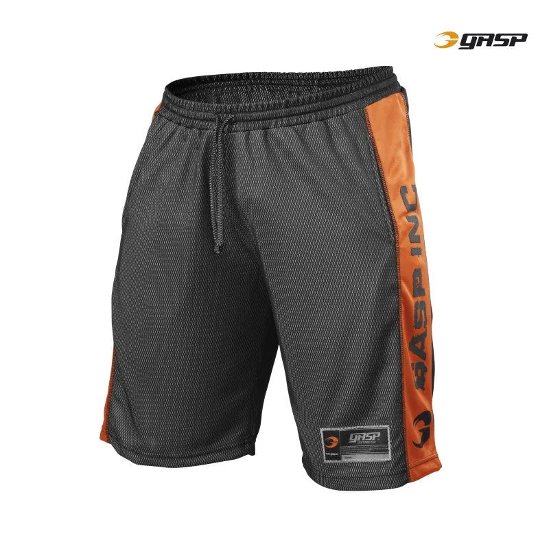 GASP NO1 MESH SHORTS (Black/Flame) - ملابس رياضية