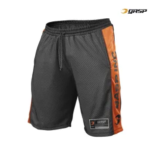 GASP NO1 MESH SHORTS (Black/Flame) - ملابس رياضية