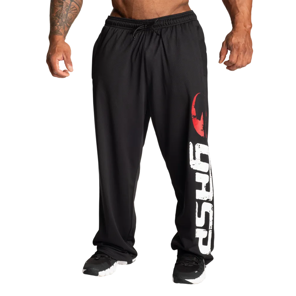 GASP ORIGINAL MESH PANTS (Black/Red) - ملابس رياضية