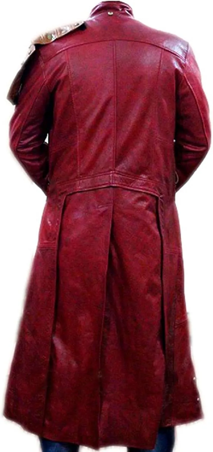 GOTG Coat Guardian Cosplay Star Lord Chris Pratt Red Halloween Faux Leather Coat