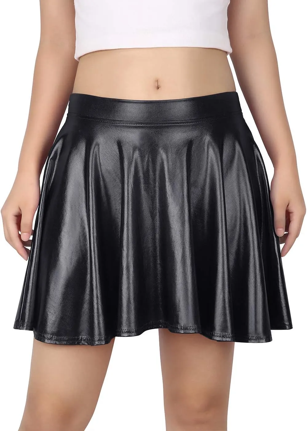 HDE Women's Casual Fashion Flared Pleated A-Line Circle Skater Skirt
