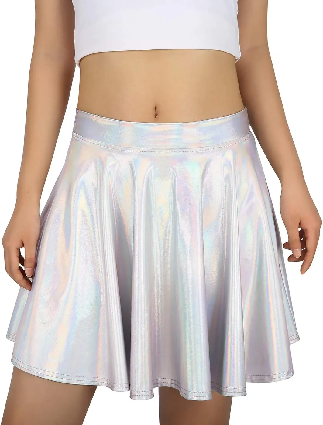 HDE Women's Casual Fashion Flared Pleated A-Line Circle Skater Skirt