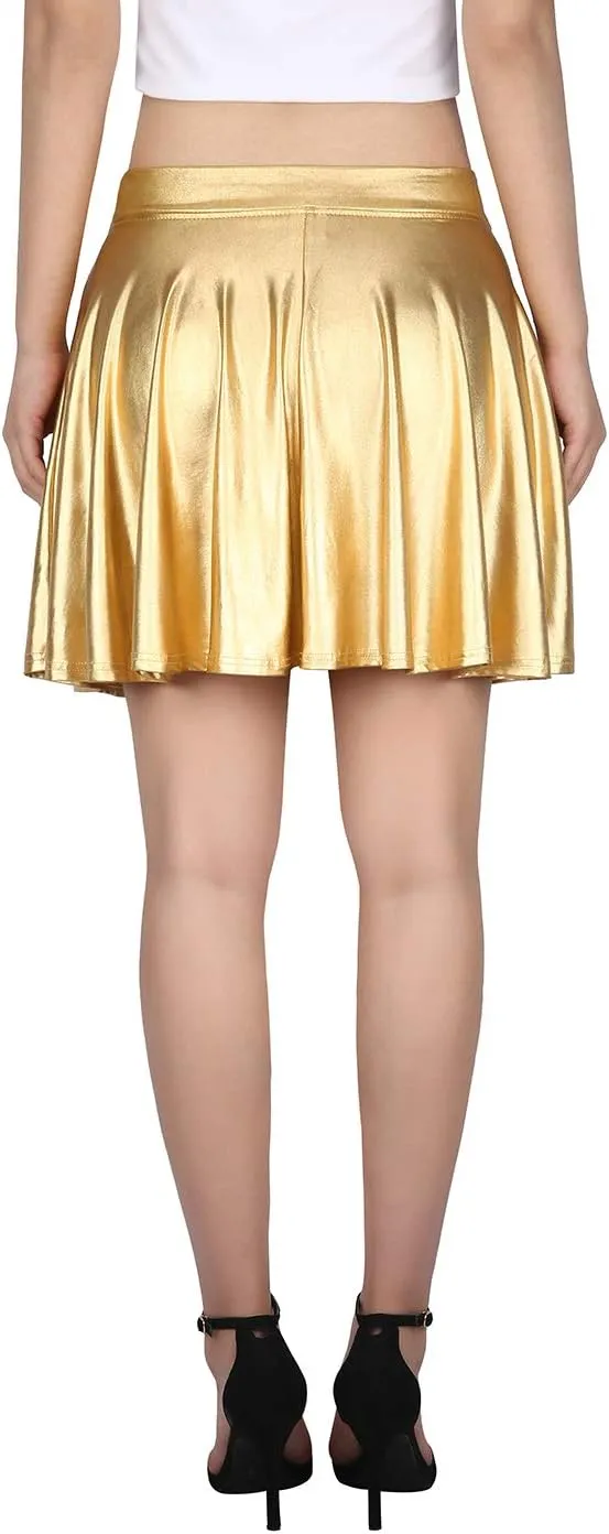 HDE Women's Casual Fashion Flared Pleated A-Line Circle Skater Skirt