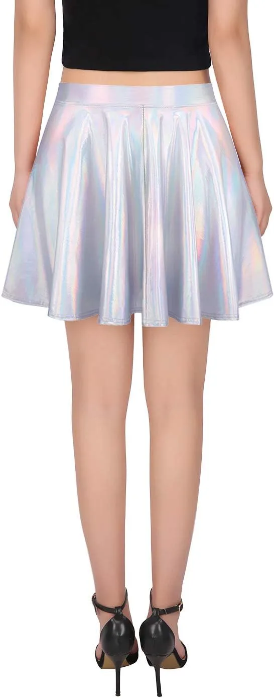 HDE Women's Casual Fashion Flared Pleated A-Line Circle Skater Skirt