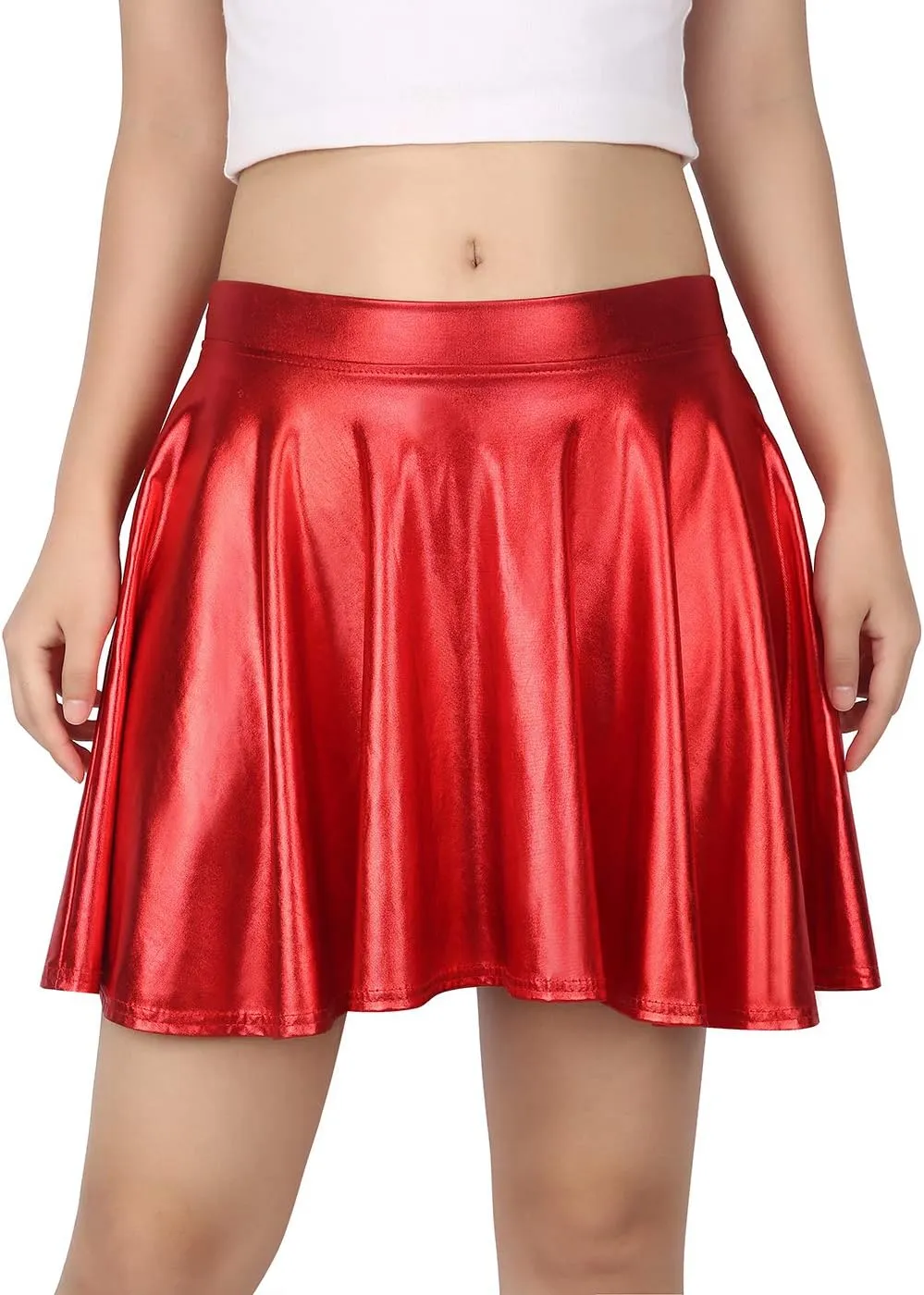 HDE Women's Casual Fashion Flared Pleated A-Line Circle Skater Skirt