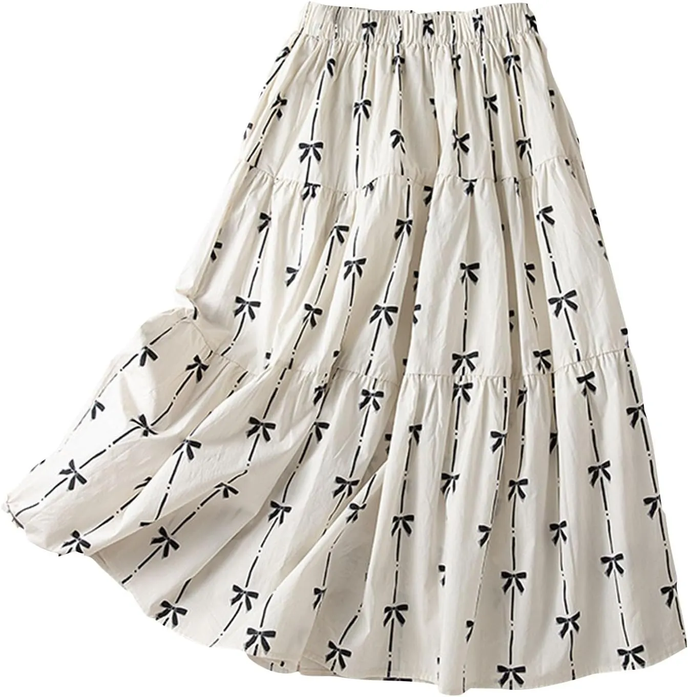 High Waisted Skirts for Womens Fashion Floral Print Midi Skirt Casual Flowy Maxi Skirts Half Dress Boho Skirts