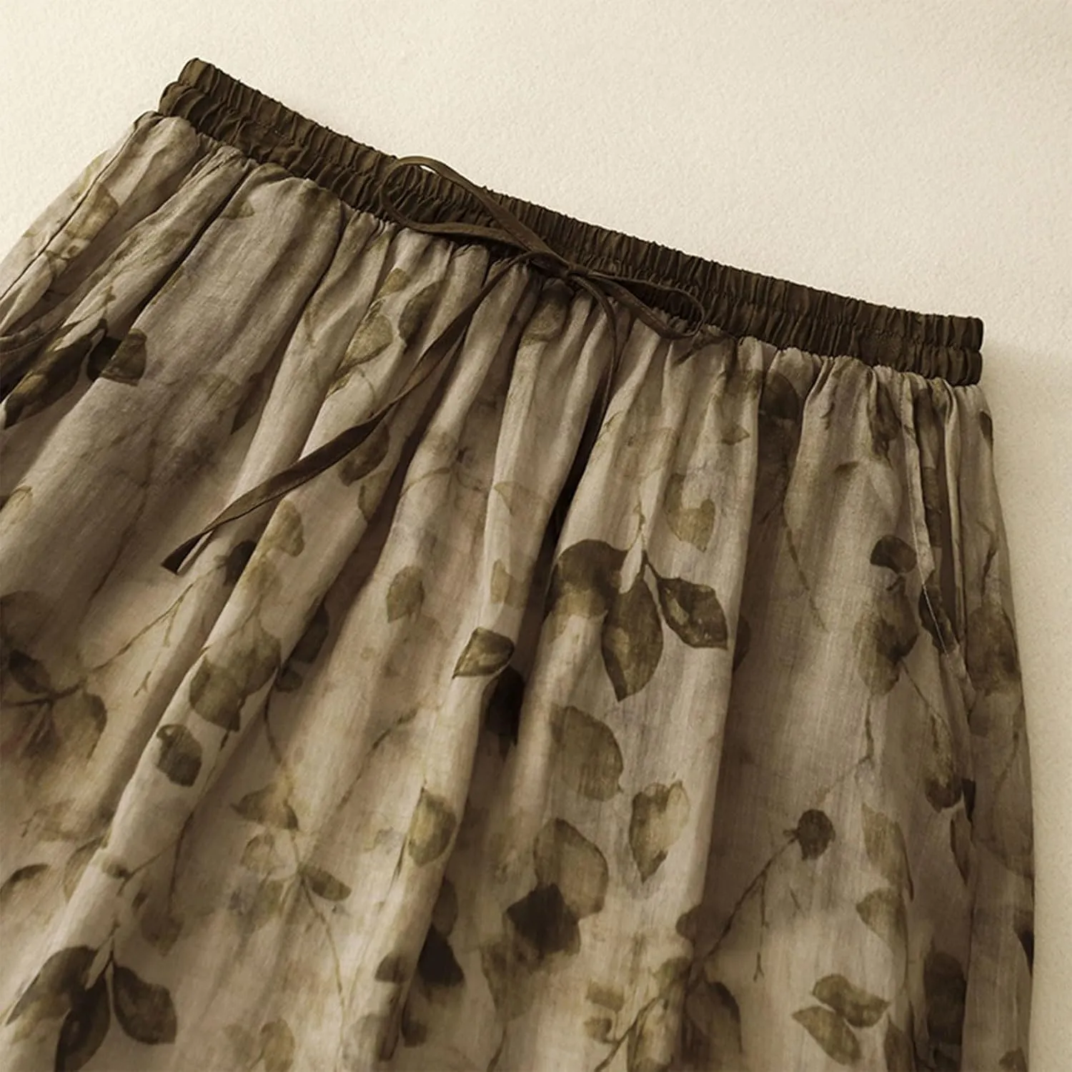 High Waisted Skirts for Womens Fashion Floral Print Midi Skirt Casual Flowy Maxi Skirts Half Dress Boho Skirts