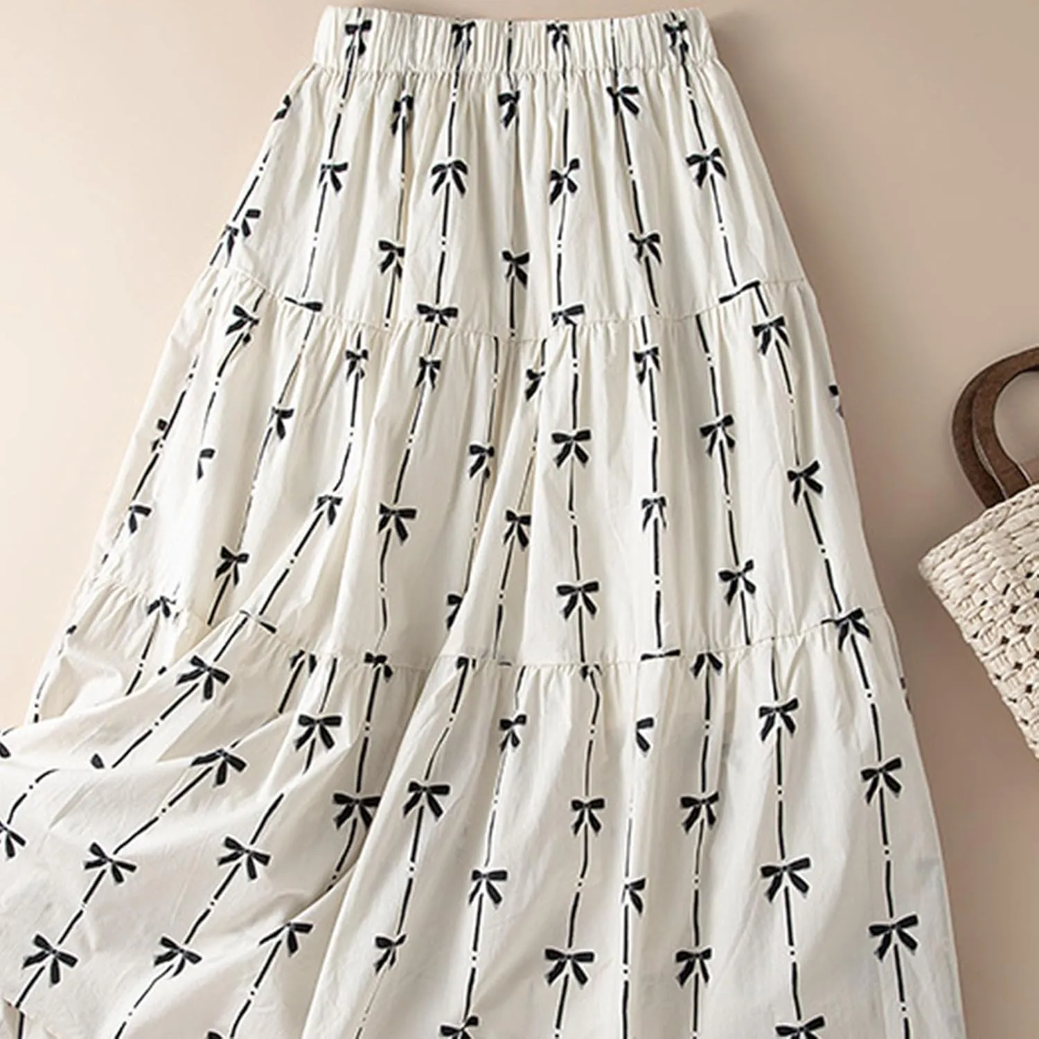 High Waisted Skirts for Womens Fashion Floral Print Midi Skirt Casual Flowy Maxi Skirts Half Dress Boho Skirts