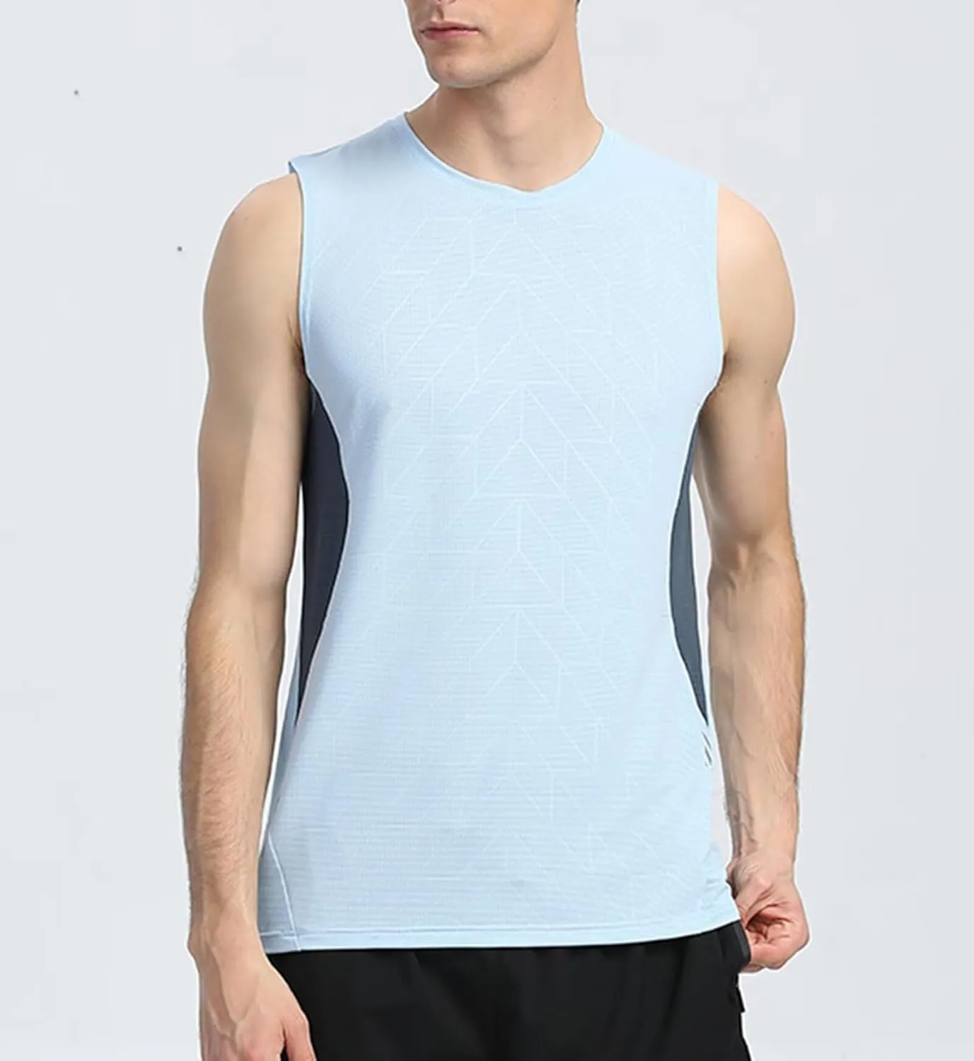 HNVAVQ Sleeveless T Shirts Men Breathable Workout Vest Tank Tops Quick Dry Athletic Sports Undershirt