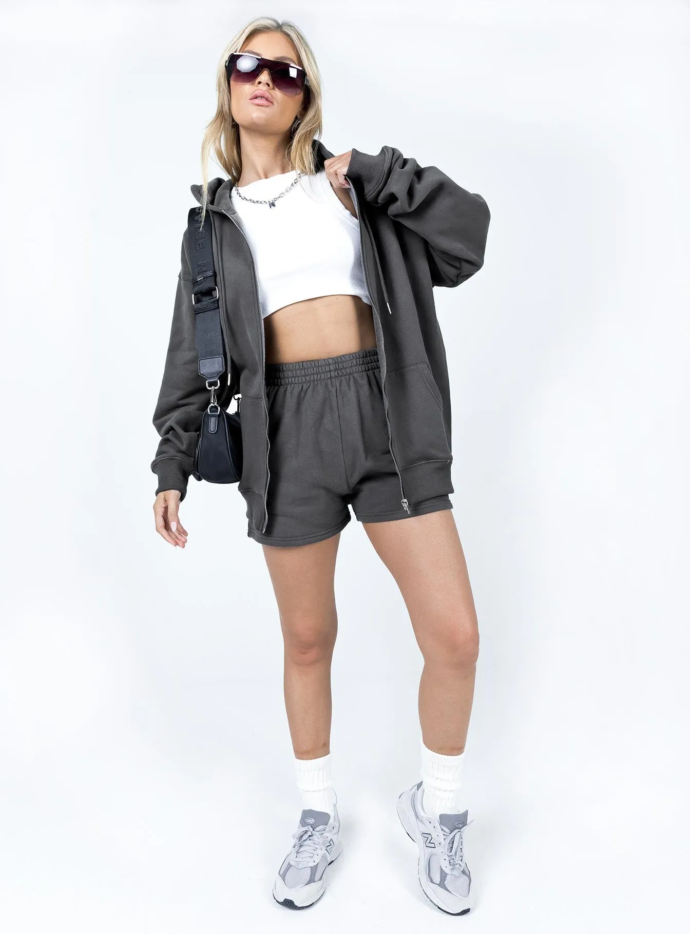 Hoda Zip Up Jacket Slate Grey