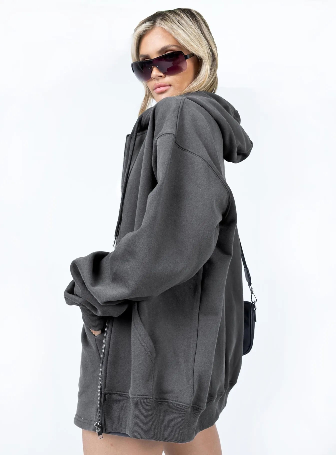 Hoda Zip Up Jacket Slate Grey