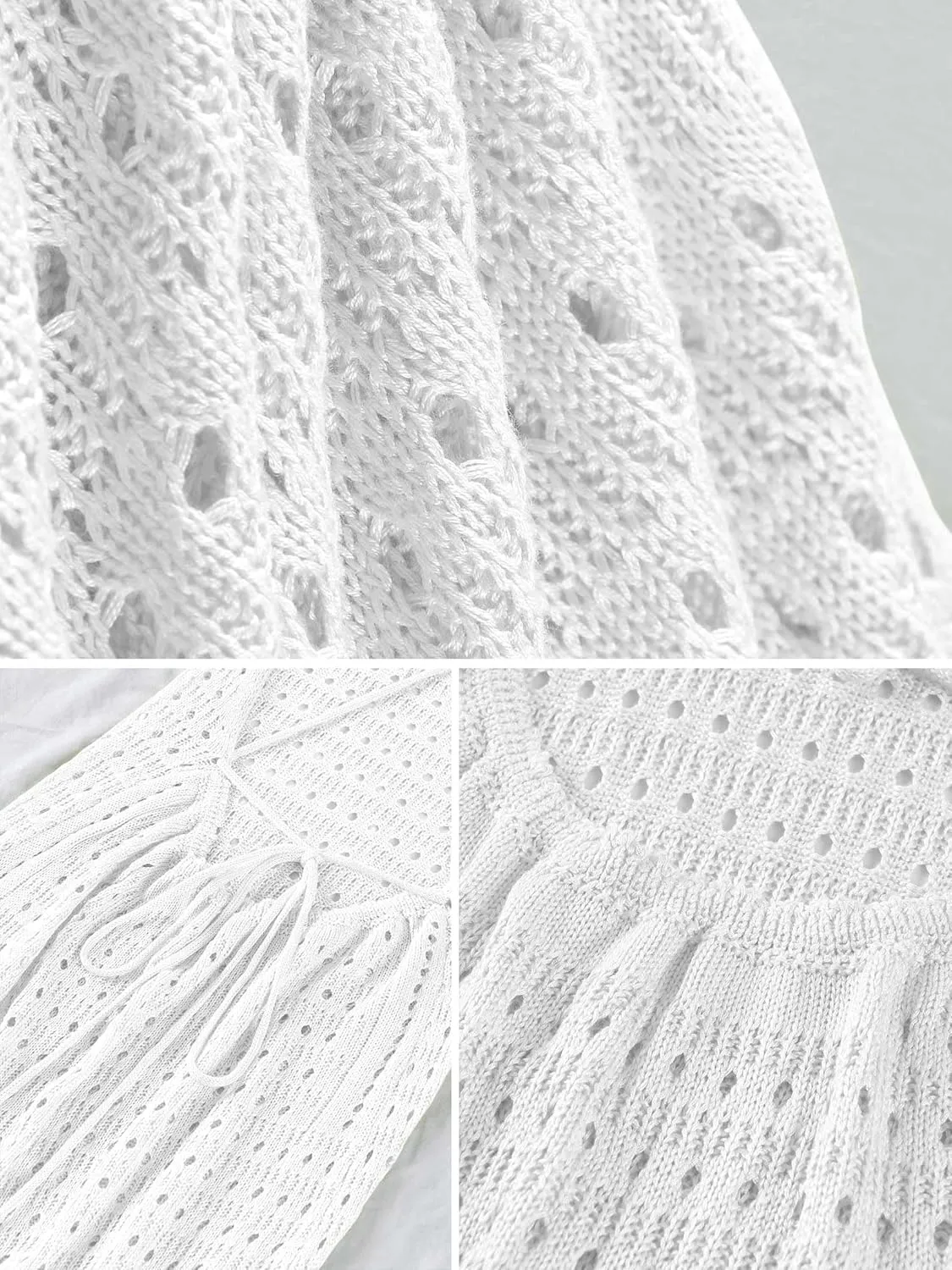 Hollow Out Knit Bodycon Backless Crochet Maxi Dress Sexy Bathing Suit Cover up Split Long Beach Long Dresses