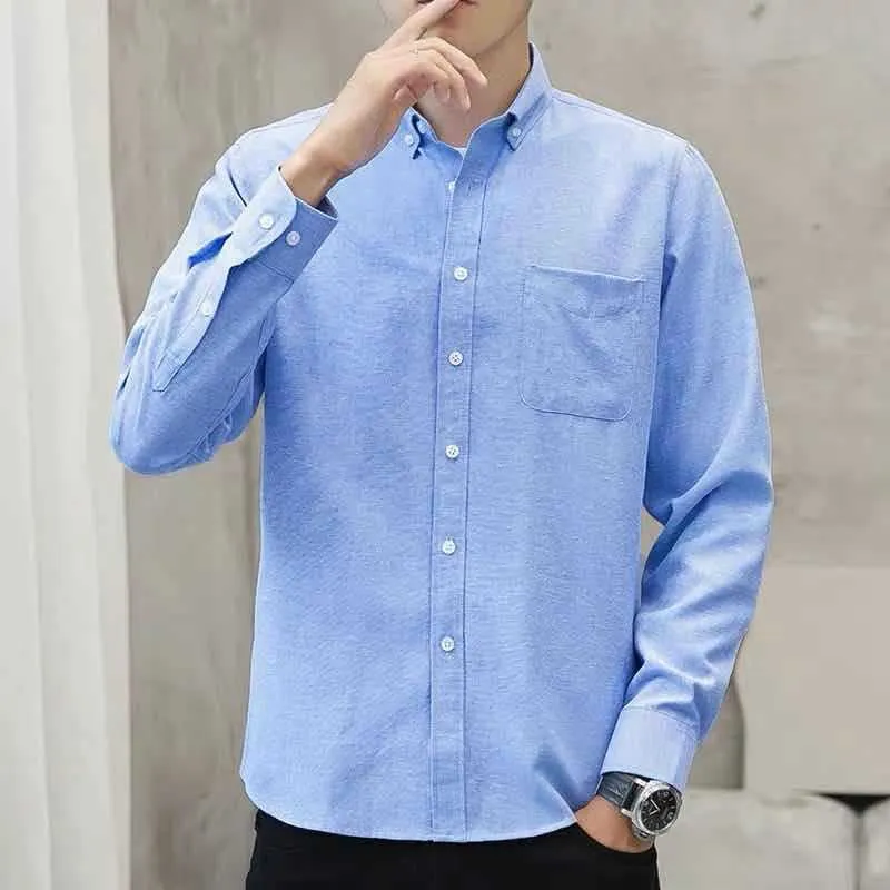Hong Kong Long Sleeved Korean Trendy Casual Men Shirt Business Men Shirt
