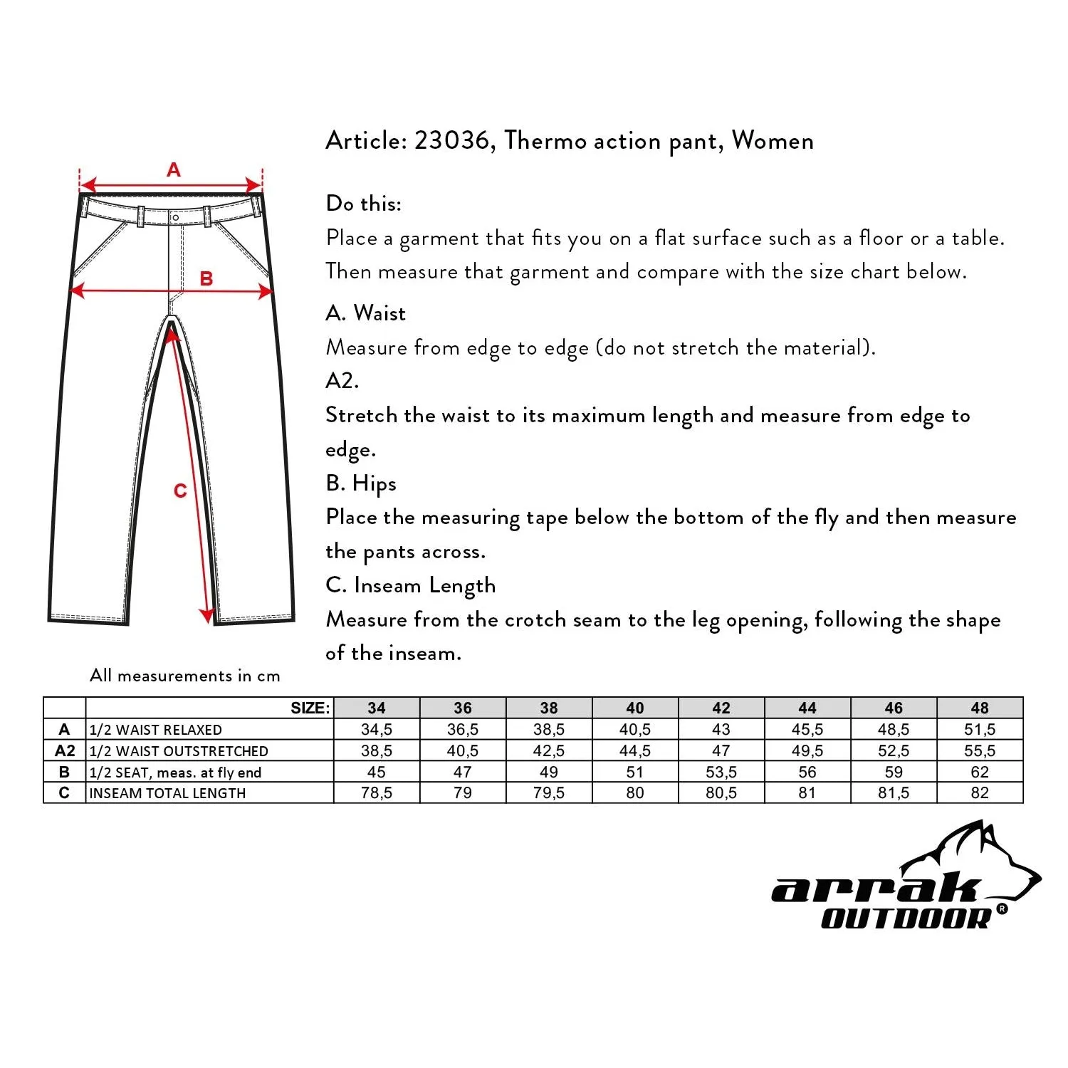 Insulated Thermo Active Pant Lady (Olive) Regular Length