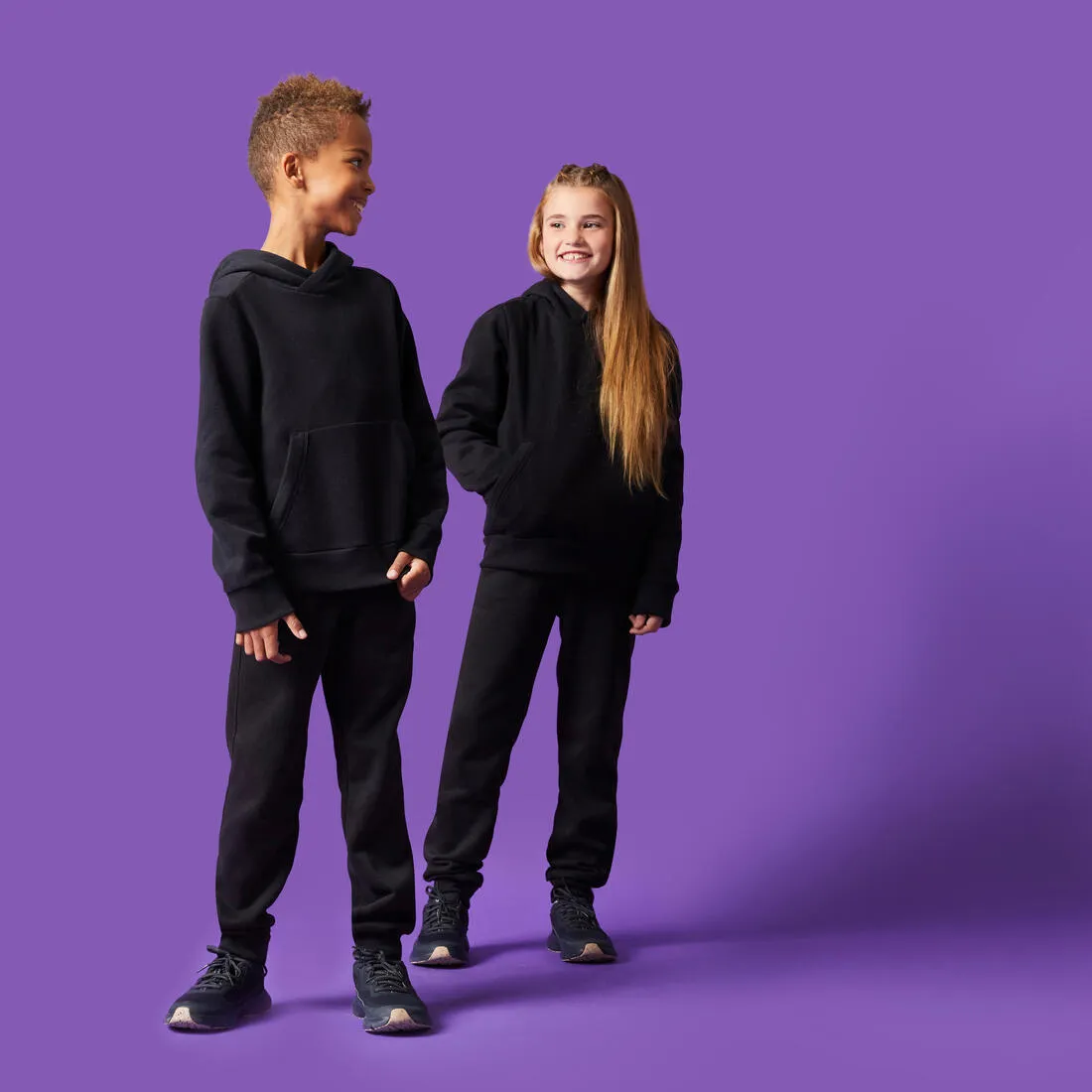Kids' Warm Jogging Bottoms - Print