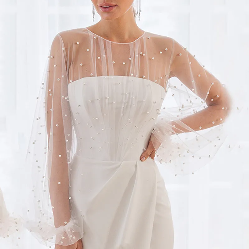 Lace Bandeau Slim-Fit Front-Slit Wrap Dress