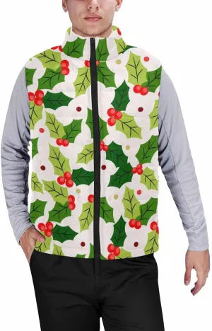 Lightweight Vest Men Christmas Cute Santa Clause Padded Puffer Vest Winter Sleeveless Jacket Coat Oversized Vest