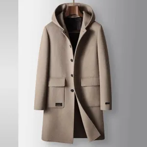 Luciano Wool Overcoat with Hood