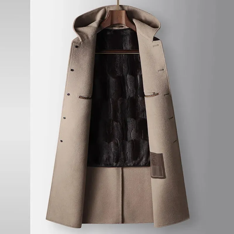 Luciano Wool Overcoat with Hood