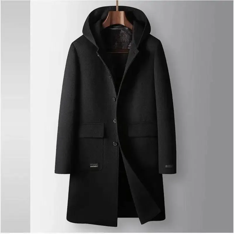 Luciano Wool Overcoat with Hood