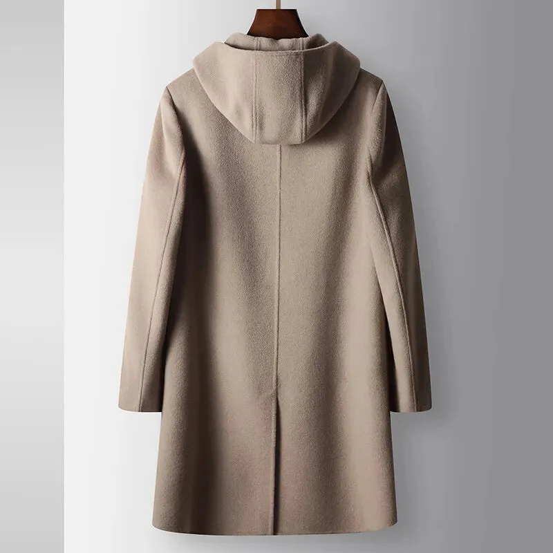 Luciano Wool Overcoat with Hood