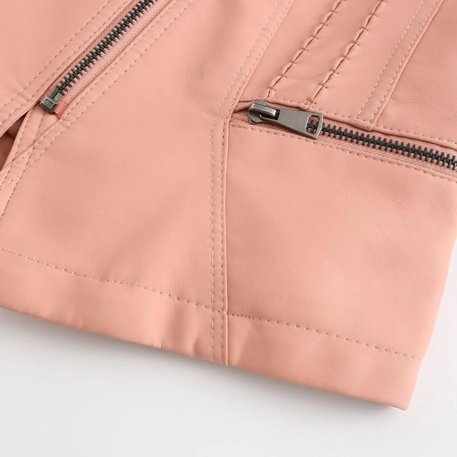 Lu's Chic Women's Winter Jacket Snow Top Long Sleeve Spring Motorcycle Short Fashion Full Zip Fall Jackets