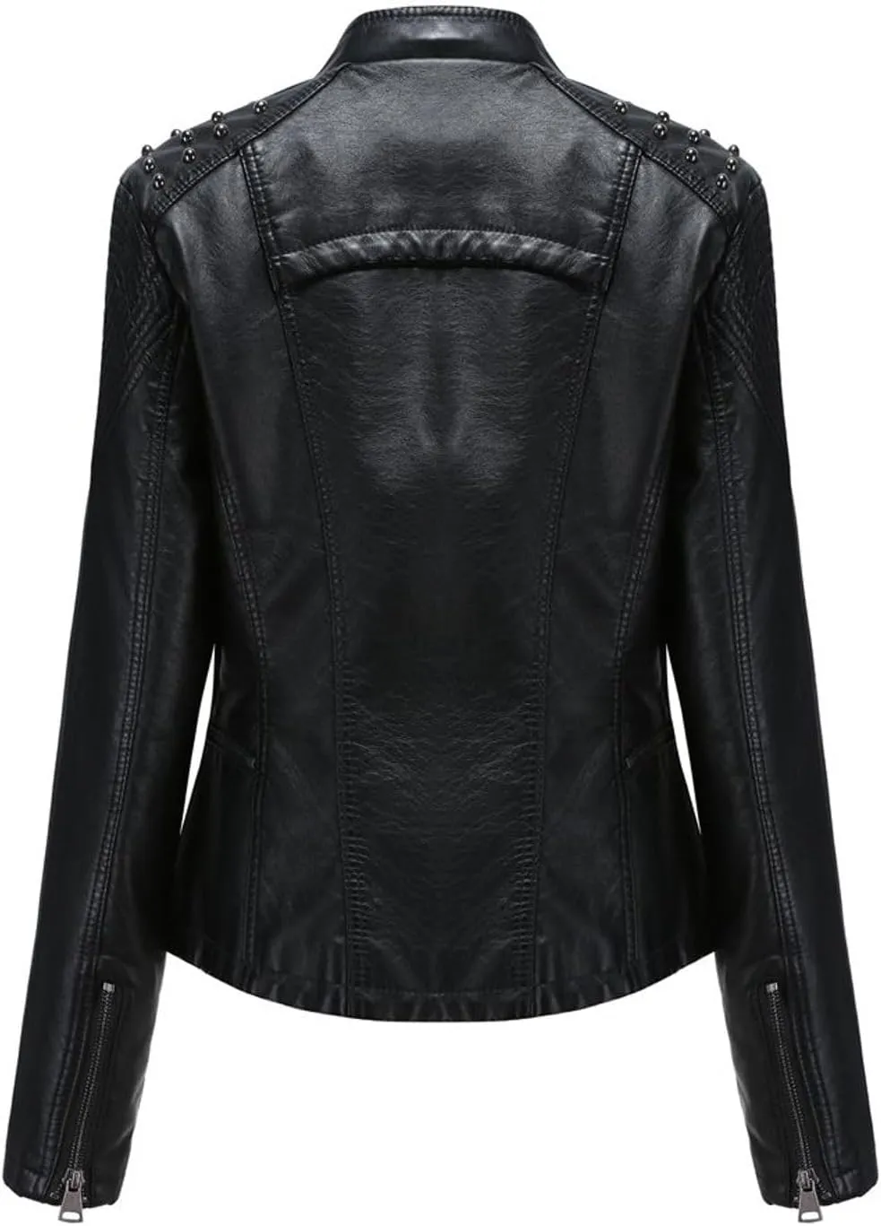 Lu's Chic Women's Winter Jacket Snow Top Long Sleeve Spring Motorcycle Short Fashion Full Zip Fall Jackets