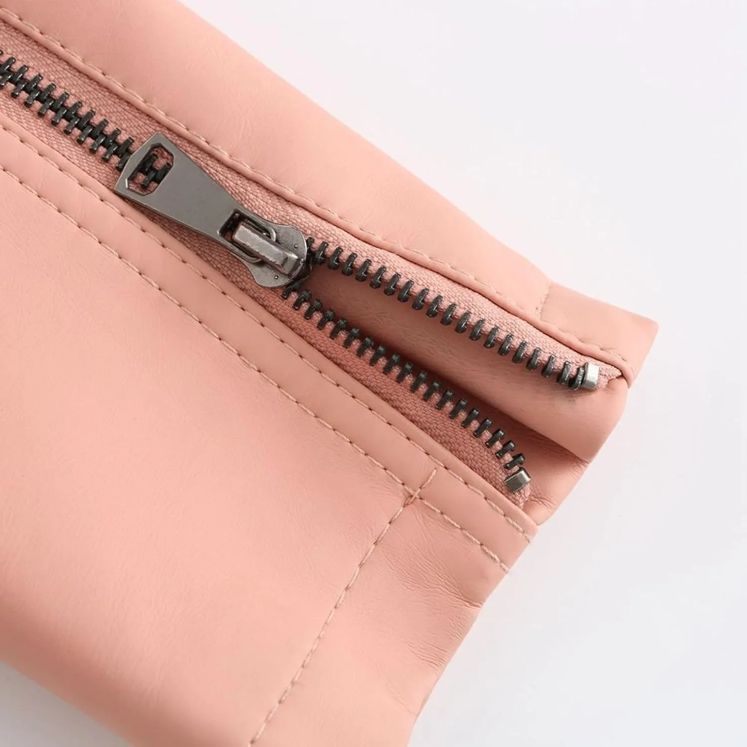 Lu's Chic Women's Winter Jacket Snow Top Long Sleeve Spring Motorcycle Short Fashion Full Zip Fall Jackets