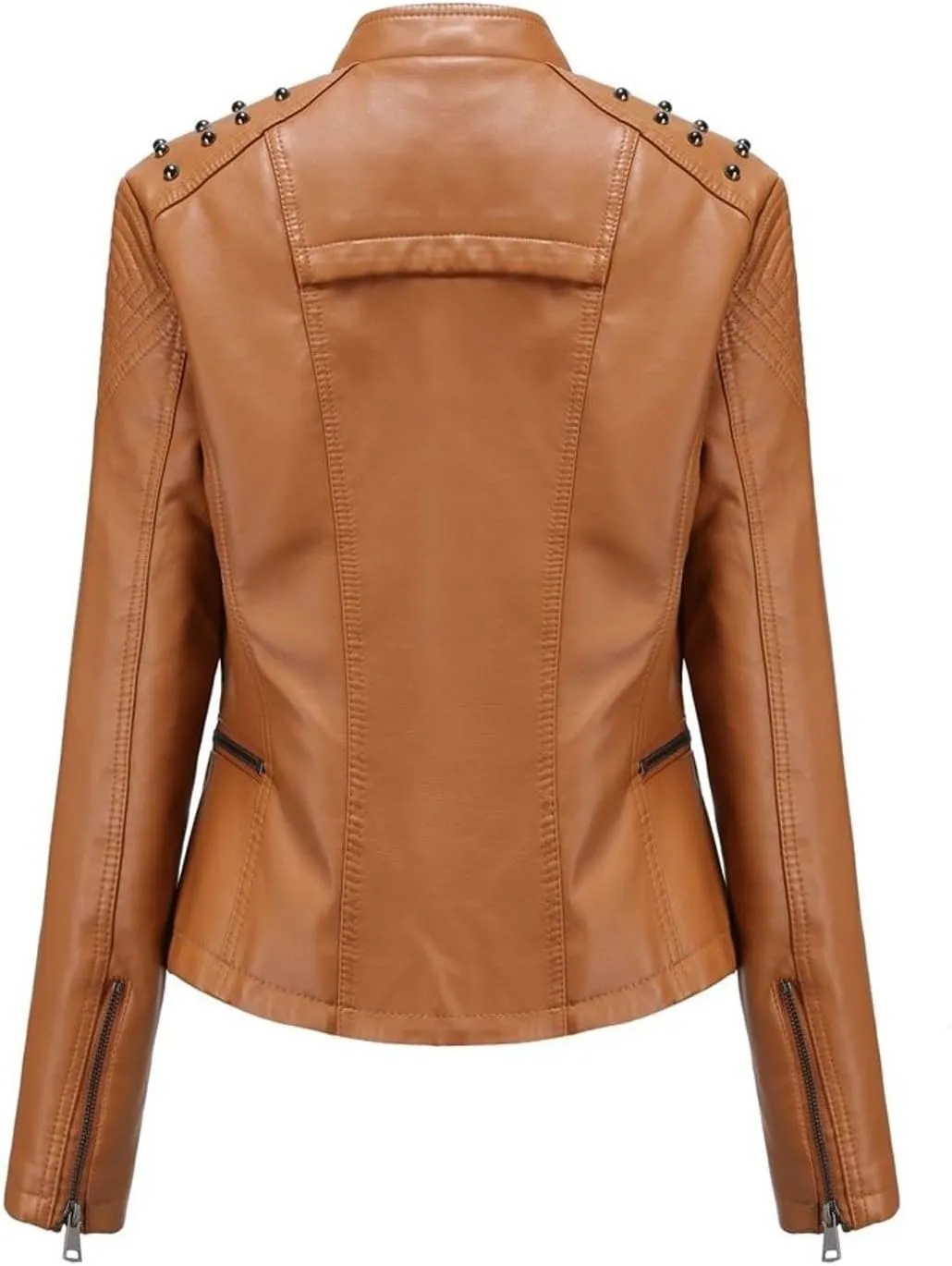 Lu's Chic Women's Winter Jacket Snow Top Long Sleeve Spring Motorcycle Short Fashion Full Zip Fall Jackets