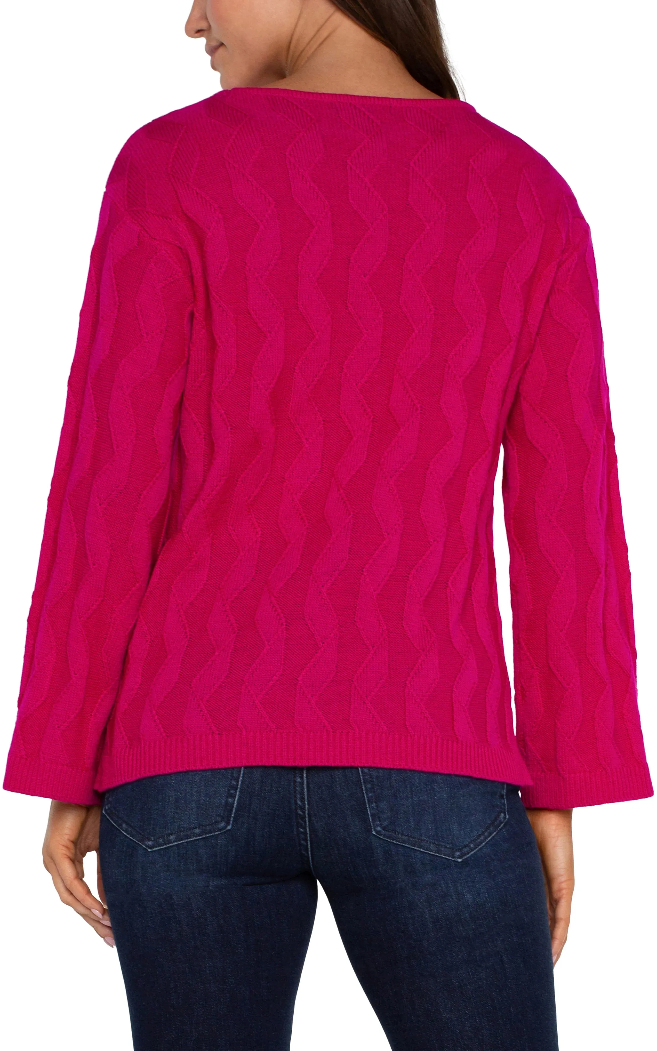 Lyric Long Sleeve Boatneck Sweater - Liverpool Los Angeles LM8E55SK37