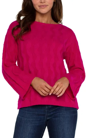 Lyric Long Sleeve Boatneck Sweater - Liverpool Los Angeles LM8E55SK37