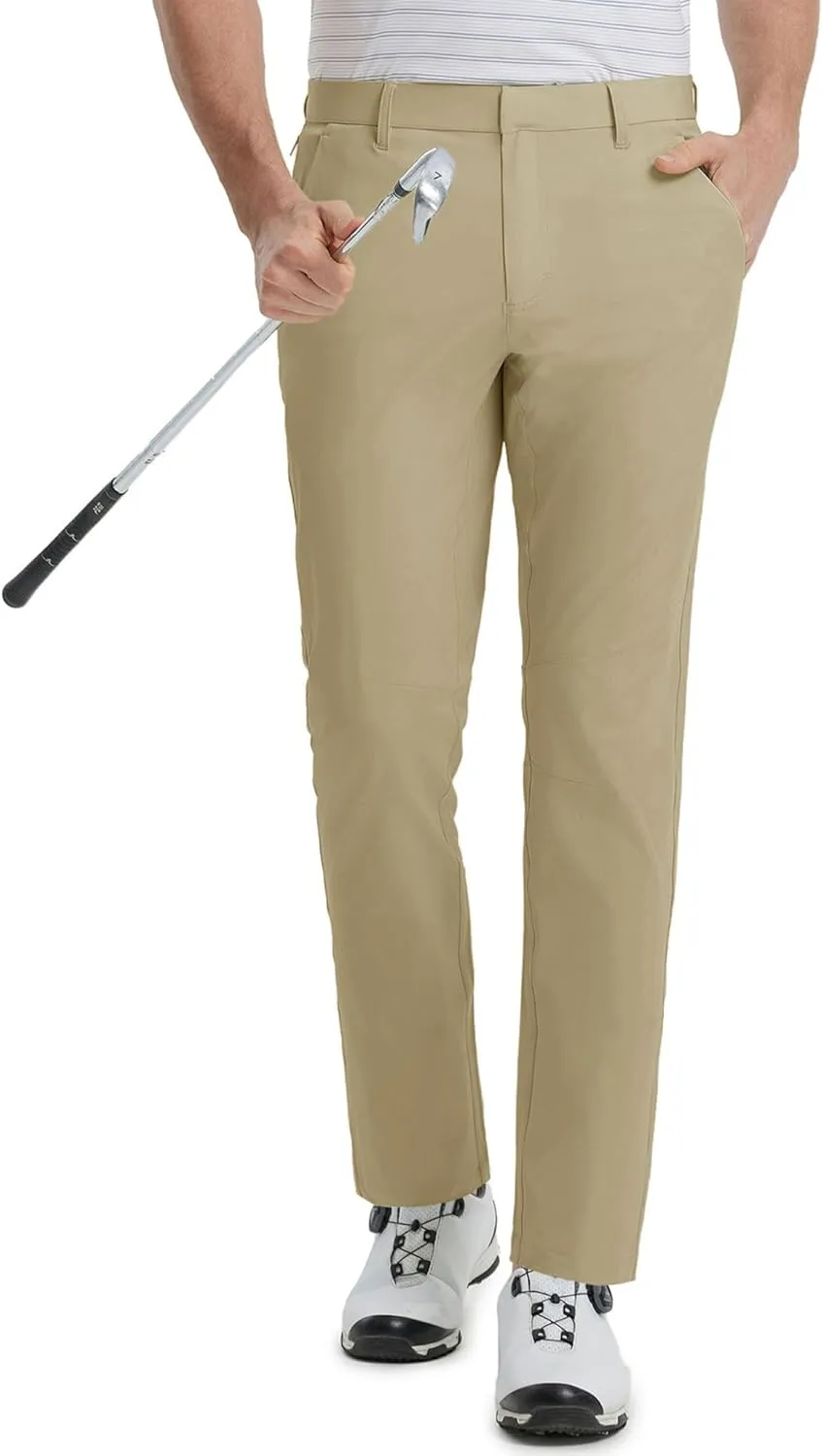 M MAELREG Golf Pants Men Stretch Lightweight 5 Pockets - 30"/32"/34" Water-Resistant Casual Trousers Mens Dress Pants