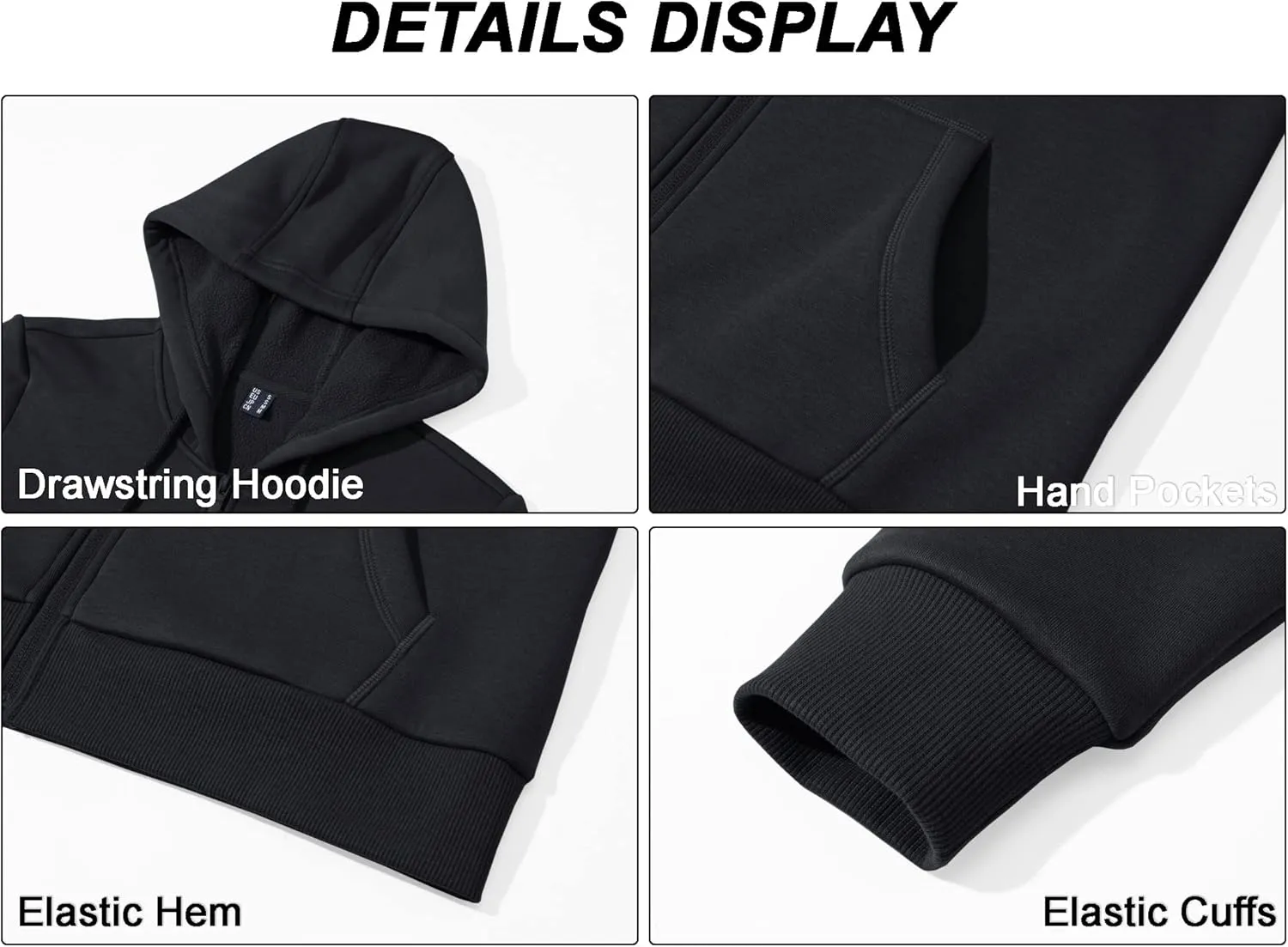 MAGCOMSEN Women's Fleece Lined Zip Up Hoodies Casual Hooded Jacket Workout Full Zip Sweatshirts Pocket Coats