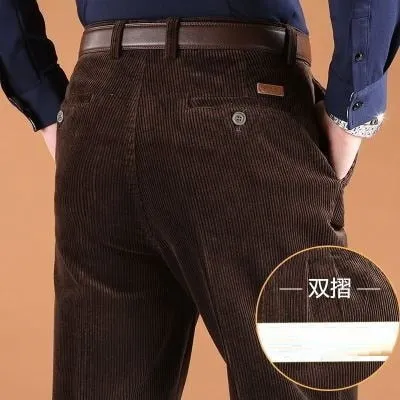 Men Corduroy Thick Warm Pants