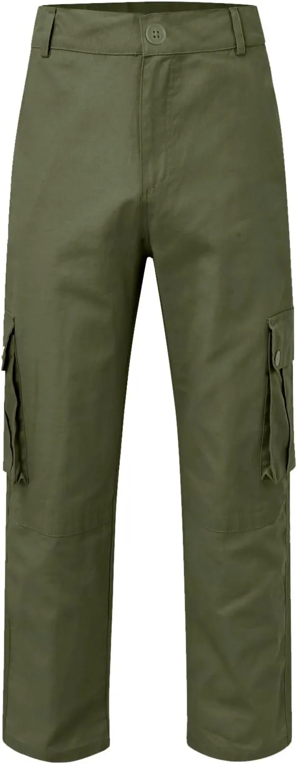 Men's Cargo Pants Casual Multi Pockets Twill Chino Pants Athletic Sweatpant Loose-Fit Classic Lightweight Daily Wear