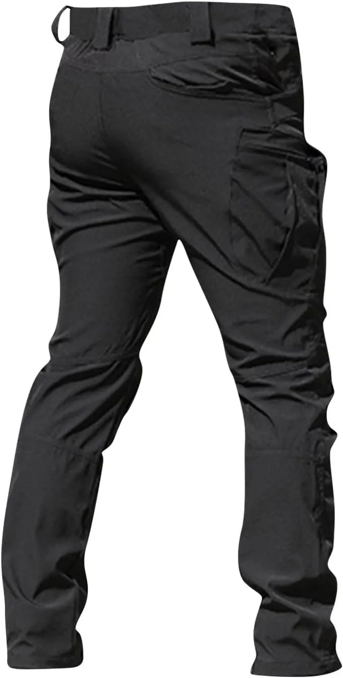 Mens Cargo Work Pants Outdoor Baggy Travel Camping Hiking Pants 2024 Multi Pockets Ripstop Camo Tactical Pants