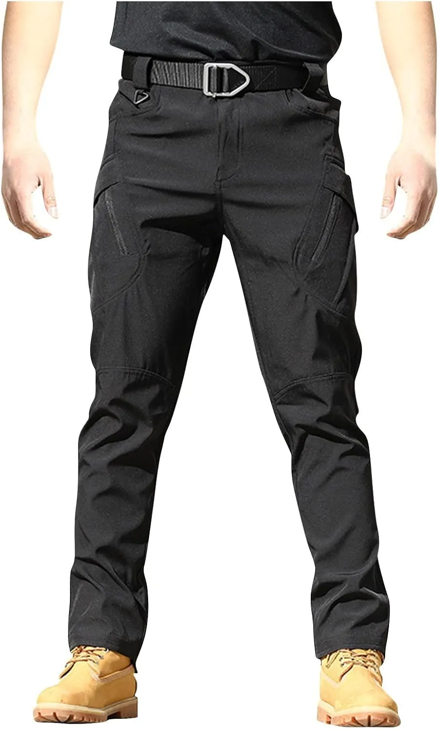 Mens Cargo Work Pants Outdoor Baggy Travel Camping Hiking Pants 2024 Multi Pockets Ripstop Camo Tactical Pants