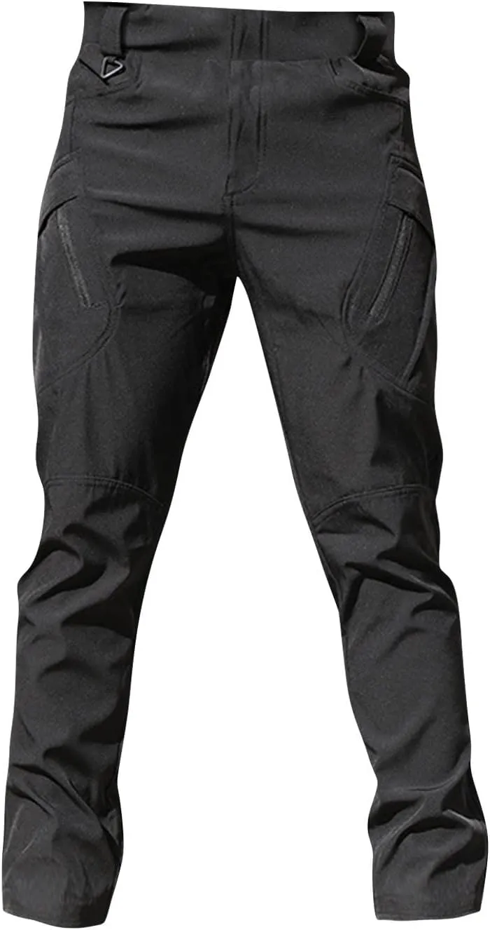 Mens Cargo Work Pants Outdoor Baggy Travel Camping Hiking Pants 2024 Multi Pockets Ripstop Camo Tactical Pants