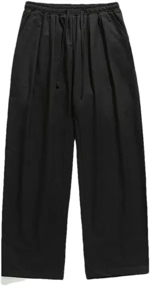 Mens Casual Loose Wide Leg Pants Oversized Harem Pants Pleated Design Baggy Joggers Sweatpants
