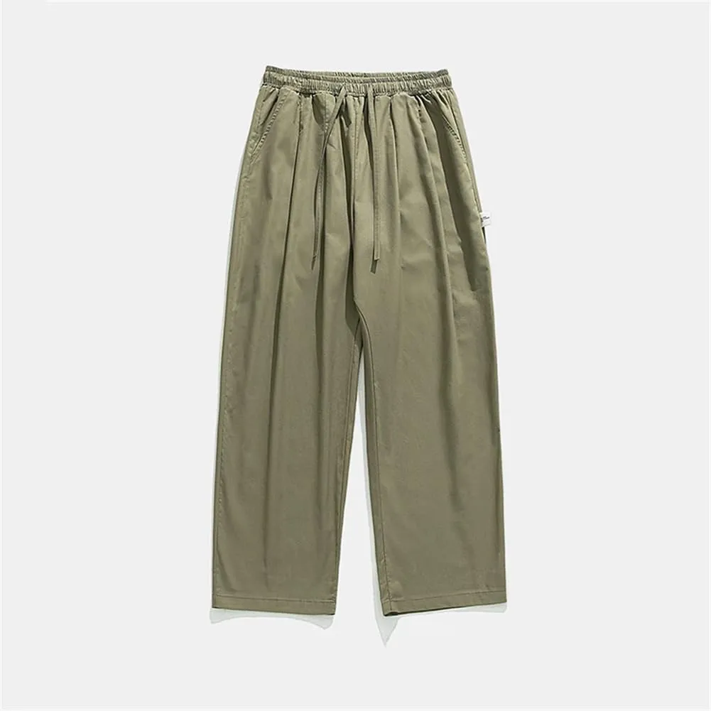 Mens Casual Loose Wide Leg Pants Oversized Harem Pants Pleated Design Baggy Joggers Sweatpants