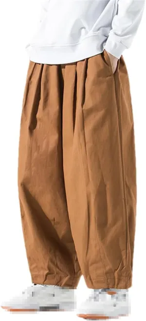 MenS Casual Pants Cotton Joggers Trousers Unisex Harem Pants