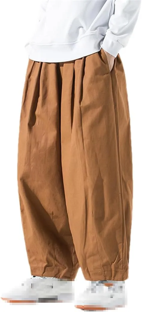 MenS Casual Pants Cotton Joggers Trousers Unisex Harem Pants