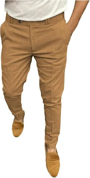 Mens Classic Stretch Flat Front Dress Pants Slim Fit Lightweigh Business Suit Trousers Daliy Streetwear with Pockets
