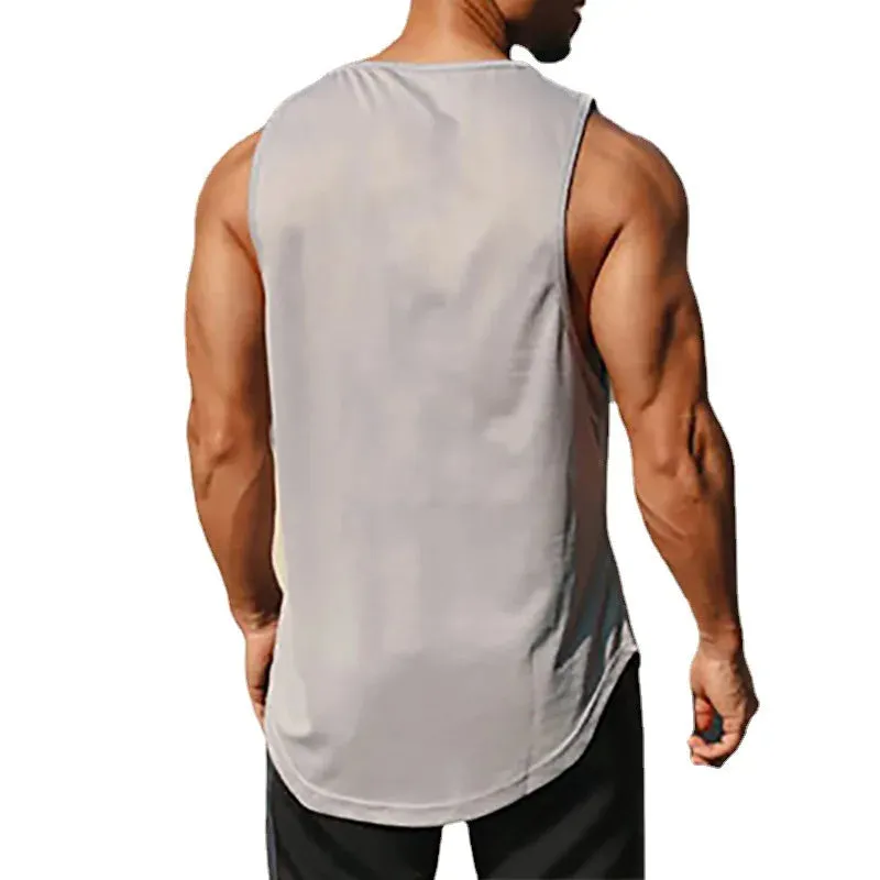 Men's Dry-Fit Gym Tank Top – Sleeveless Workout Vest for Fitness Training