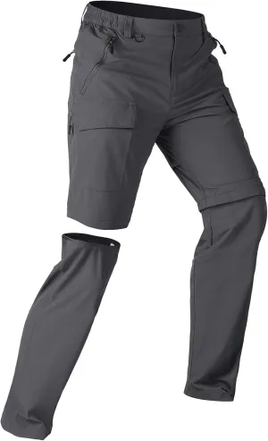 Men's Hiking Convertible Work Pants Cargo Zip Off Lightweight Quick Dry Stretch Pants Summer Fishing Travel Outdoor