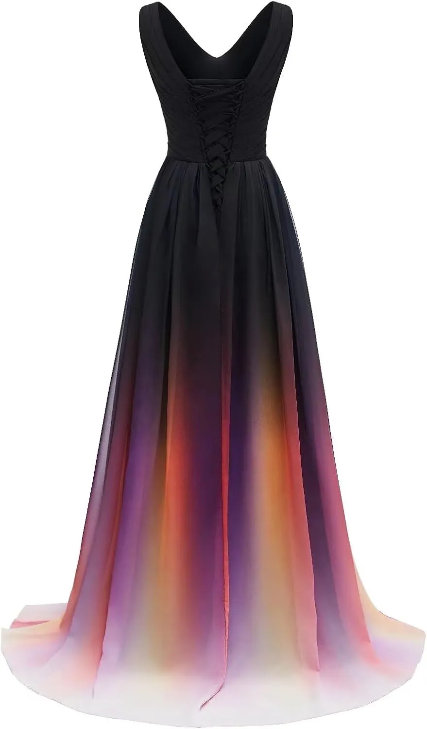 Ombre Prom Dresses for Women Long Gradient Evening Wedding Party Gowns Elegant