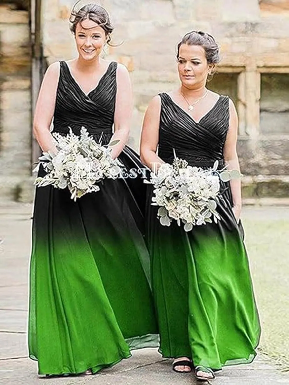 Ombre Prom Dresses for Women Long Gradient Evening Wedding Party Gowns Elegant