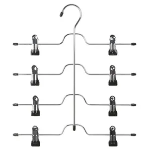 Organize It All 4 Tier Closet Hanger with Non Slip Adjustable Clips