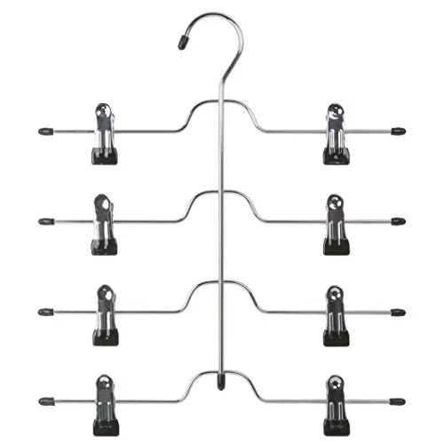 Organize It All 4 Tier Closet Hanger with Non Slip Adjustable Clips